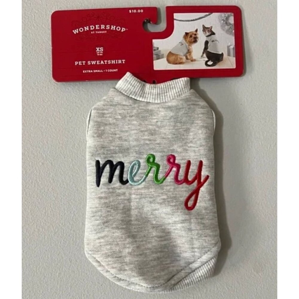 WONDERSHOP at Target Pet Merry Sweatshirt XS